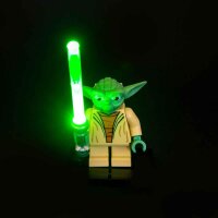 Spada laser LEGO® Star Wars con LED blu verde (con cavo di 5 cm)