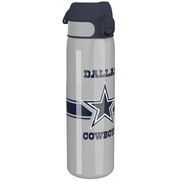 NFL - Dallas Cowboys - with horiz. Logo - Leakproof Slim Water Bottle, Stainless Steel, 600ml