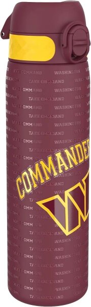 NFL - Washington Commanders - Auslaufsichere schlanke Wasserflasche, Edelstahl, 600ml