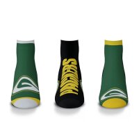 NFL - Packers de Green Bay - Chaussettes Flash - Pack de 3 Taille : M
