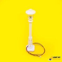 Lampione (bianco) con LED bianco installato per tutti i set LEGO® City & Creator
