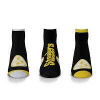 NFL - Pittsburgh Steelers - Flash Socks - Pack of 3 Size: L