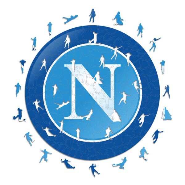 SSC Napoli - Logo - Holz Puzzle