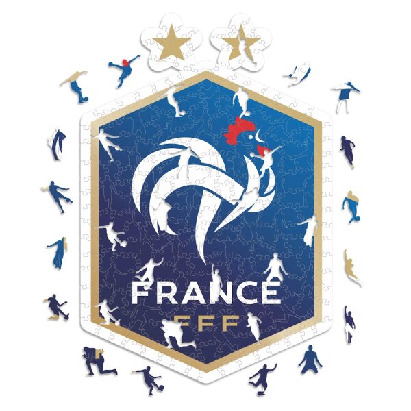 FFF French National Football Team - Logo - Wooden Puzzle