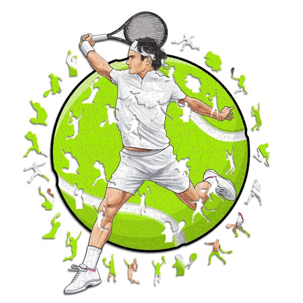 Roger Federer - Tennis - Wooden Puzzle Size S (150 pieces)