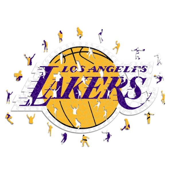 NBA - Los Angeles Lakers - Logo - Puzzle en bois Taille S (150 Pi&egrave;ces)