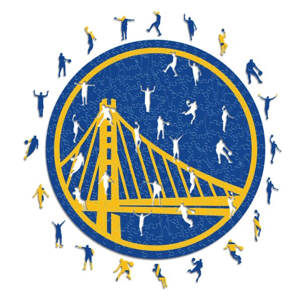 NBA - Golden State Warriors - Logo - Puzzle en bois Taille S (150 Pi&egrave;ces)