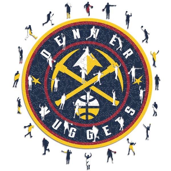 NBA - Denver Nuggets - Logo - Puzzle en bois Taille S (150 Pi&egrave;ces)
