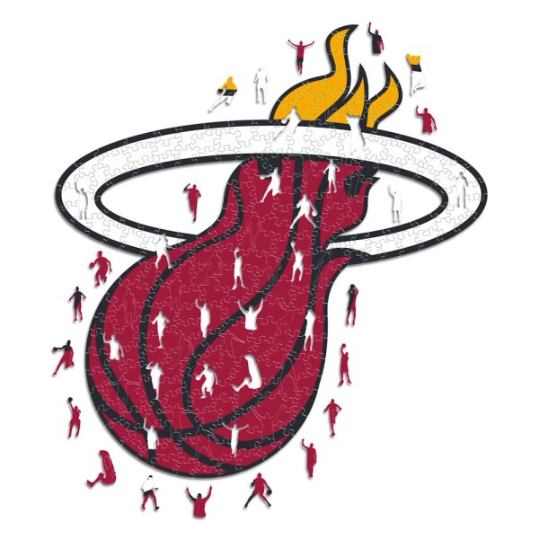 NBA - Miami Heat - Logo - Puzzle en bois Taille S (150 Pi&egrave;ces)