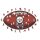 NFL - Pittsburg Steelers &ndash; Football mit Logo - Holz Puzzle Gr&ouml;sse S (150 Teile)