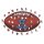 NFL - Dallas Cowboys&ndash; Football avec Logo  - Puzzle en bois Taille S (150 Pi&egrave;ces)