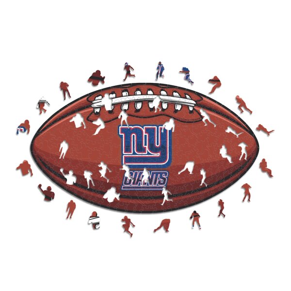 NFL - New York Giants&ndash; Football with Logo -  Wooden Puzzle Size S (150 pieces)