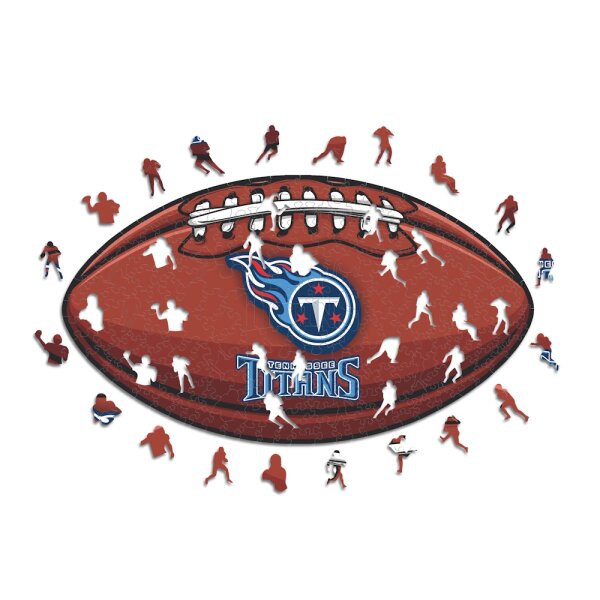 NFL - Tennessee Titans&ndash; Football with Logo -  Wooden Puzzle Size S (150 pieces)