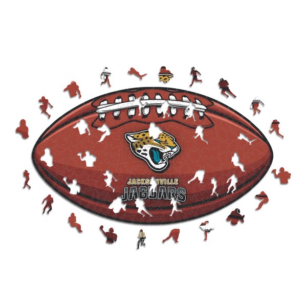 NFL - Jacksonville Jaguars&ndash; Football with Logo -  Wooden Puzzle Size S (150 pieces)