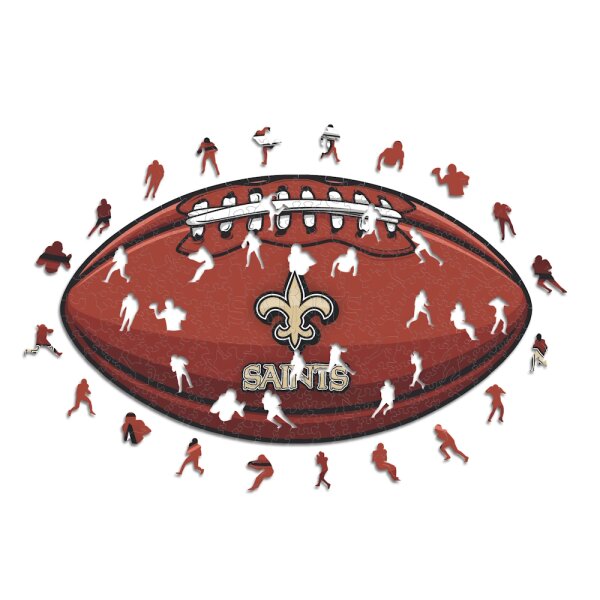 NFL - New Orleans Saints&ndash; Football con Logo  - Puzzle in Legno Taglia S (150 Pezzi)