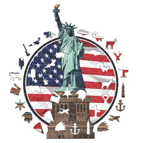 Statue of Liberty - USA - Wooden Puzzle Size S (150 pieces)