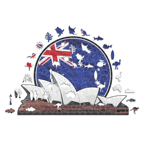 Opernhaus Sydney - Monument Holz Puzzle Gr&ouml;sse S (150 Teile)