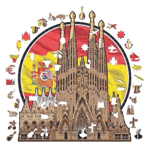 Sagrada Familia - Monument Holz Puzzle Gr&ouml;sse S (150 Teile)