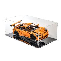 Display acrilico XL per LEGO&reg; 42056 Porsche 911 GT3 RS (con base nera)