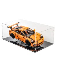 Display acrilico XL per LEGO&reg; 42056 Porsche 911 GT3 RS (con base nera)
