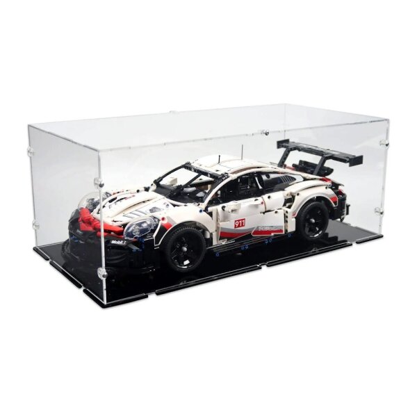 Pr&eacute;sentoir en acrylique pour LEGO&reg; 42096 Porsche 911 RSR (avec base noire)