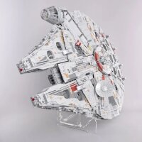 Acrylic display vertical & stand for LEGO&reg; 75192 Star Wars UCS Millennium Falcon (with background image)