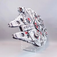 Pr&eacute;sentoir vertical en acrylique et support pour LEGO&reg; 75192 Star Wars UCS Millennium Falcon (avec base noire)