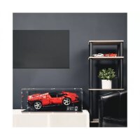 Pr&eacute;sentoir en acrylique XL pour LEGO&reg; 42143 Ferrari Daytona SP3 (avec base noire)
