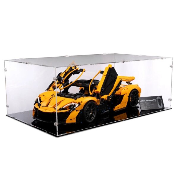 Pr&eacute;sentoir en acrylique XL pour LEGO&reg; 42172 McLaren P1 (avec base noire)