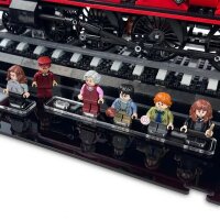 Pr&eacute;sentoir en acrylique pour LEGO&reg; 76405 Harry Potter Poudlard Express &ndash; &Eacute;dition Collector (avec motif de fond et socle noir)