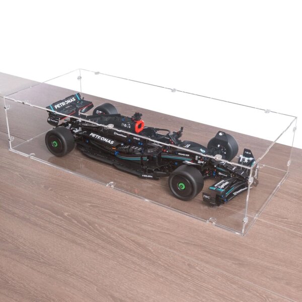 Acrylic display for LEGO&reg; 42171 Mercedes-AMG F1 W14 E Performance (With clear base, stackable)