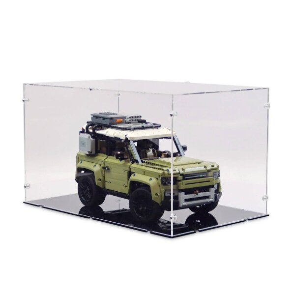 Acryl-Display f&uuml;r LEGO&reg; 42110 Land Rover Defender (Mit schwarzem Boden)