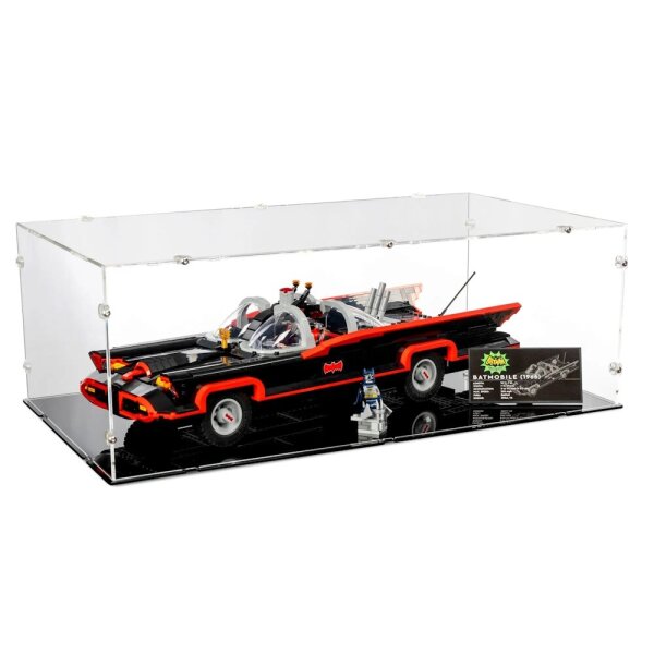 Acryl-Display f&uuml;r LEGO&reg; 76328 Batman: Batmobil aus der 60er-TV-Serie (Mit schwarzem Boden)