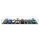 Display in acrilico XL per 8 modelli LEGO&reg; Speed Champions affiancati (con base nera)