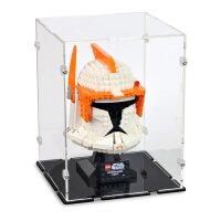 Display acrilico per vari modelli di caschi LEGO&reg; (18x18x24 cm con fondo nero)