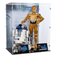 Acrylic display for LEGO&reg; 75398/75379 Star Wars C-3PO & R2-D2 (With background image of a Rebel base)