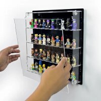 Pr&eacute;sentoir mural en acrylique pour 40 figurines...