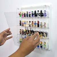 Acryl-Wand-Display f&uuml;r 40 LEGO&reg;-Minifiguren (Mit...