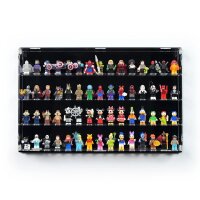 Acryl-Wand-Display f&uuml;r 60 LEGO&reg;-Minifiguren (Mit schwarzem Hintergrund)