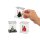 Display in in acrilico per 1 minifigure LEGO&reg; (con base trasparente e 2 brochie)