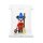 Display in acrilico per 1 minifigure LEGO&reg; (con base bianca e 2 borchie)