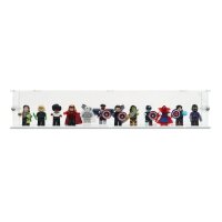 Display in acrilico per 12 minifigure LEGO&reg; (con base bianca e borchie)