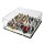 Acryl-Display f&uuml;r LEGO&reg; Minifguren f&uuml;r eine  32x32 Platte (Mit schwarzem Boden)