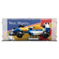 Acrylic display for LEGO&reg; 10353 Williams Racing FW14B with Nigel Mansell (With background image & black base)