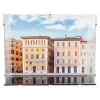 Acrylic display for LEGO&reg; 21062 Trevi Fountain (With background image & black base)