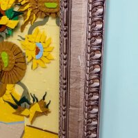 Acryl-Wand-Display Sonderedition f&uuml;r LEGO&reg; 31215 Vincent van Gogh &ndash; Sonnenblumen (Mit bedruckten Barock &Auml;hnlichem Rahmen)