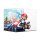 Vitrine en acrylique pour LEGO&reg; 72037 Mario Kart - Mario et Kart standard (image de fond et base noire)