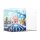 Vitrine en acrylique pour LEGO&reg; 72037 Mario Kart - Mario et Kart standard (image de fond et base noire)
