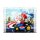 Vitrine en acrylique pour LEGO&reg; 72037 Mario Kart - Mario et Kart standard (image de fond et base noire)