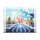 Vitrine en acrylique pour LEGO&reg; 72037 Mario Kart - Mario et Kart standard (image de fond et base noire)